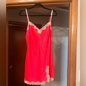 Victoria secret vintage hot pink slip medium